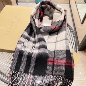 Burberry cashmere letter logo embroidered scarf